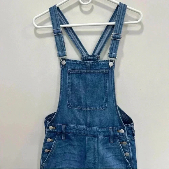 Madewell Adirondack Short Overalls in Delmar Wash Blue Size s - Picture 5 of 13